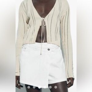 Zara Women's White  Skort Size Small